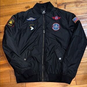 Xray Bomber Jacket with Embroidered Patches